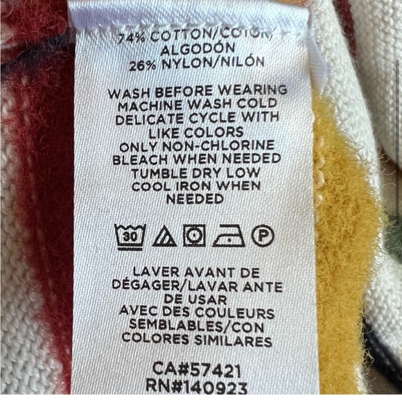 LOFT Boatneck Multicolored Striped Sweater - Picture 2 of 2